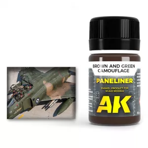 Paneliner for brown and green camouflage