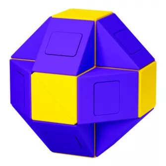 Rubikove kocke - Rubikova kocka - Monster GO Twist Snake Cube 24 Blocks Purple/Yellow