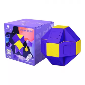 Rubikove kocke - Rubikova kocka - Monster GO Twist Snake Cube 24 Blocks Purple/Yellow