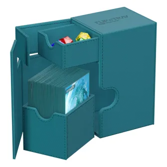 Oprema za kolekcionarske kartice - Ultimate Guard Flip'n'Tray 80+ Xenoskin - Petrol