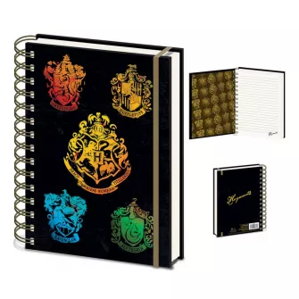 Notesi i olovke - Harry Potter - Colorful Crest Dark A5 Wiro Notebook