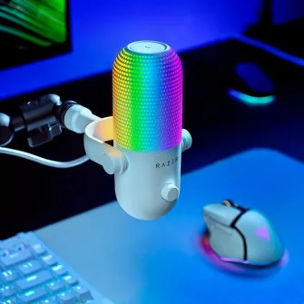 Gejmerski mikrofoni - Seiren V3 Chroma - RGB USB Mic - White Edition - FRML