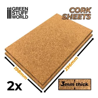 Warhammer pribor i oprema - Cork Sheet - size198x298mm - thickness 3mm (Pack x2)