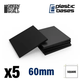 Warhammer pribor i oprema - Plastic Square Base 60mm - PACKx5