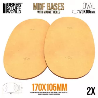 Warhammer pribor i oprema - MDF Oval Base 170x105mm - Packx2 (thickness 3mm)
