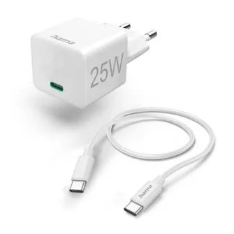 Punjači i adapteri - Mini brzi punjac sa USB-C kablom, PD, 25W, 1.5m beli