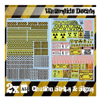 Warhammer pribor i oprema - Waterslide Decals - Caution Strips and Signs