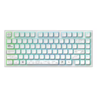 Gejmerske tastature - Dark Project ALU Terra Nova White - Wireless Gaming Keyboard (ANSI)