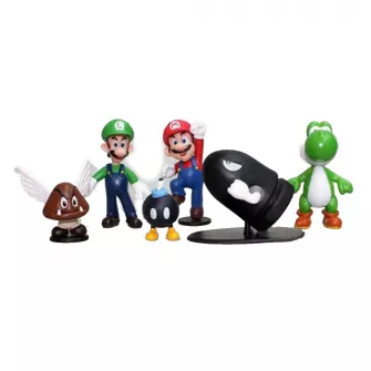 Akcione figure - Super Mario Bros - Mario Yoshi Luigi (mini set of 6pcs) v2