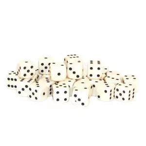 Pribor i oprema za makete - Spot dice 10mm - Ivory (30)