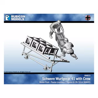 Vojne figure i diorame - Schweres Wurfgerat 41 (28/32cm NbW41) with Crew - Pewter