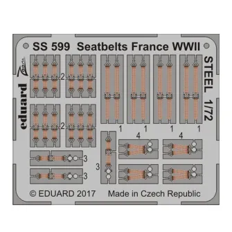Pribor i oprema za makete - 1:72 Seatbelts France WWII - Steel