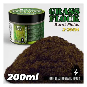 Warhammer pribor i oprema - Grass Flock - BURNT FIELDS 2-3mm (200ml)