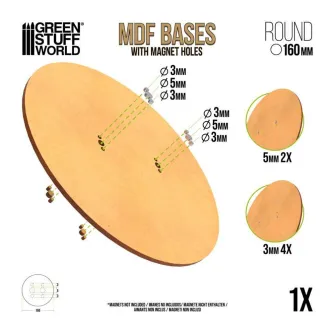 Warhammer pribor i oprema - MDF Round Base 160mm - Packx1 (thickness 3mm)