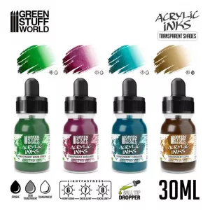 Acrylic Inks Set - Transparent Shades (x4)