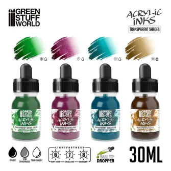 Warhammer boje - Acrylic Inks Set - Transparent Shades (x4)