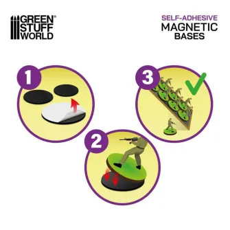 Warhammer pribor i oprema - Magnetic Precut Sizes - Adhesive Round 25mm