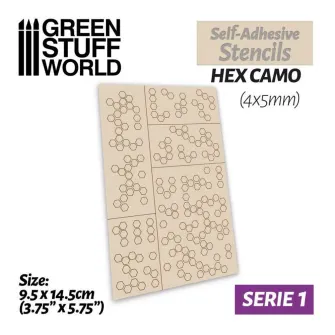 Warhammer pribor i oprema - Self-Adhesive stencils - Hex Camo