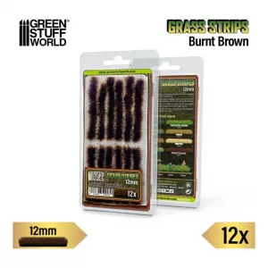 Grass STRIPES 12mm - BURNT BROWN
