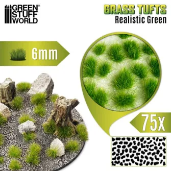 Warhammer pribor i oprema - Grass TUFTs XXL 6mm - REALISTIC GREEN
