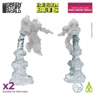 Warhammer pribor i oprema - 3D Printed - Special Effects - Modular Clear Ring Smoke Trails