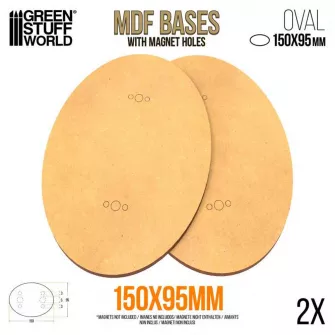 Warhammer pribor i oprema - MDF Oval Base - 150x95mm (Pack x2)