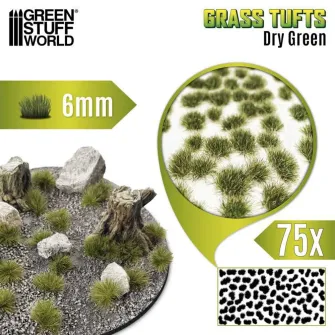 Warhammer pribor i oprema - Grass TUFTs XXL 6mm - DRY GREEN
