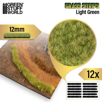 Warhammer pribor i oprema - Grass STRIPES 12mm - LIGHT GREEN
