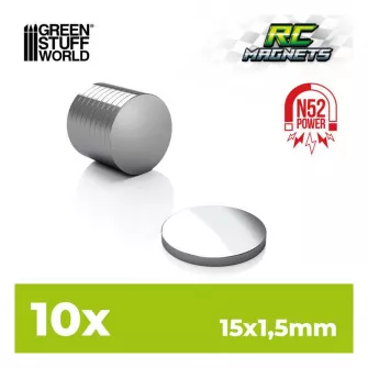 Warhammer pribor i oprema - Neodymium Magnets 15x1,5mm for RC cars (Pack x10)
