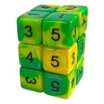 Warhammer pribor i oprema - Dice D6 16mm Color LIGHT GREEN Marble (12pc pack)