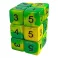 Dice D6 16mm Color LIGHT GREEN Marble (12pc pack)