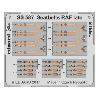 Pribor i oprema za makete - 1:72 Seatbelts RAF Late - Steel