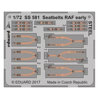Pribor i oprema za makete - 1:72 Seatbelts RAF Early - Steel