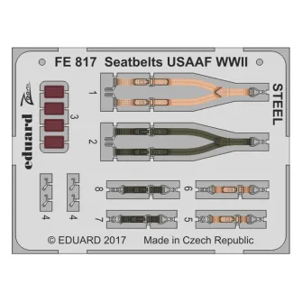 Pribor i oprema za makete - 1:48 Seatbelts USAAF WWII - Steel