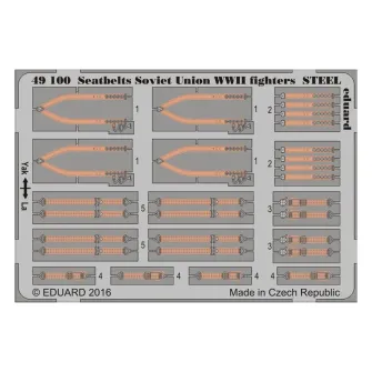 Pribor i oprema za makete - 1:48 Seatbelts Soviet Union WWII Fighters - Steel