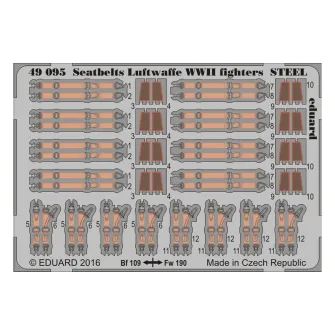 Pribor i oprema za makete - 1:48 Seatbelts Luftwaffe WWII fighters - Steel