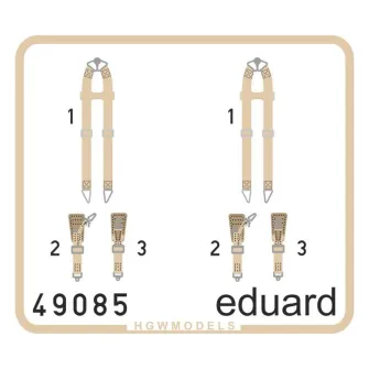 Pribor i oprema za makete - 1:48 Seatbelts Luftwaffe WWII Bombers - Superfabric