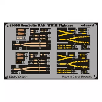 Pribor i oprema za makete - 1:48 Seatbelts RAF WWII