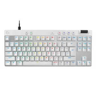 Gejmerske tastature - Logitech G PRO X TKL Rapid Gaming Keyboard, White, US