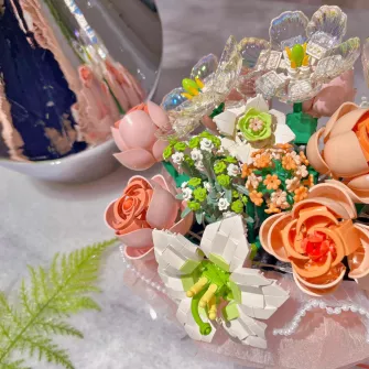 Kockice za sklapanje - Loz - Flower Gift Box Pink