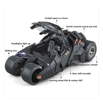 Plastične makete - The Dark Knight Trilogy Tumbler 1/18 Model /w Lights & Sound