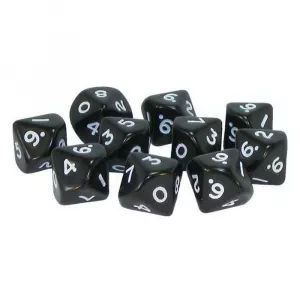 Pribor i oprema za makete - D10 Dice Pack - Black (10)
