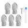 Neptune 4/4 Pro Multi-size hardened steel nozzle pack (3pcs 0.4mm, 1pc 0.6mm, 1pc 0.8mm)