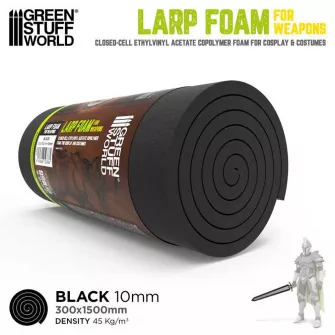 Warhammer pribor i oprema - LARP Soft Foam for Weapons 45 Kg/m Black 300x1500mm 10mm