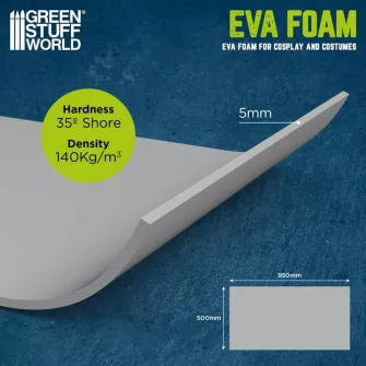 Warhammer pribor i oprema - EVA Foam Medium Density - 500x950mm - Light Grey 5mm