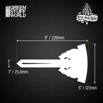 Warhammer pribor i oprema - Deep Strike Ruler Template 9