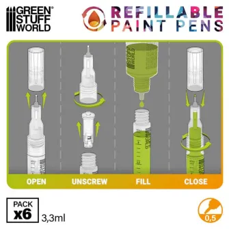 Warhammer boje - Refillable marker - 0,5mm (Pack x6)