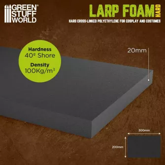 Warhammer pribor i oprema - LARP Foam Hard Black 200x300mm 20mm