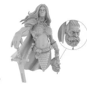 3D Printed - Bust - PRIMAL Collectibles - Barbarian Anya