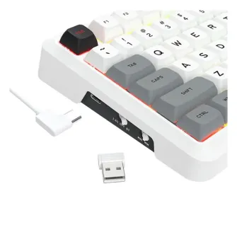 Gejmerske tastature - Bragi Pro K688 Wired/2.4G/BT Mechanical Keyboard White